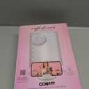 Conair Lighted Makeup Mirror, LED Vanity Mirror, 1X/10X Magnifying Mirror with Phone Holder, Battery Operated in Glossy White