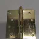 Nostalgic Warehouse 746094 4" Steeple Tip Residential Square Corners Door Hinge, Polished Brass, 1 Count (Pack of 1)