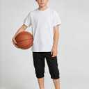 5 Pack Boys Shirts Youth Athletic Dry-Fit T-Shirt Short Sleeve Boys' Activewear Tops for Youth Teens, 14-16Y