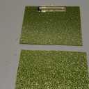 Juvealoe Acrylic Glitter Clipboard, 8.5 x 11 Sparkly Clip Board with Low Profile Gold Clip, Suitable for Classroom School and Office, Desk Accessories, Grass Green