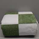 Washable Rug 5x7 Checkered Rug, Beige and White Area Rug, Boho Large Rugs for Living Room, Low Pile Lightweight Indoor Carpet with Non-Slip Backing for Bedroom Classroom Playroom Kids