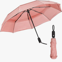 Mr. Pen- Windproof Travel Umbrella, Small Water-Resistant Automatic Folding Umbrella for Rain and Sun, Light, Compact and Portable for Women & Men, Fits Car & Backpack (Pastel Pink)