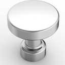 Amerdeco 10 Pack Polished Chrome Kitchen Cabinet Knobs Single Hole Cabinet Pulls Round Drawer Knobs Dresser Knobs and Pulls for Bathroom Cabinets
