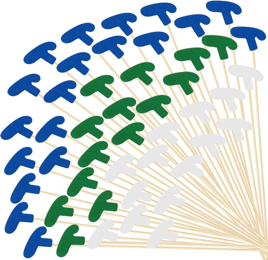 JarThenaAMCS 300 Pcs Golf Cocktail Picks 3 Colors Golf Club Putter Toothpicks Long Cocktail Appetizer Skewers for Fruit Drink Dessert Party Supplies