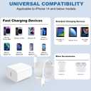 iPhone Charger Fast Charging 2 Pack Type C Wall Charger Block with 2 Pack [6FT&10FT] Long USB C to Lightning Cable for iPhone 14/13/12/12 Pro Max/11/Xs Max/XR/X,AirPods Pro