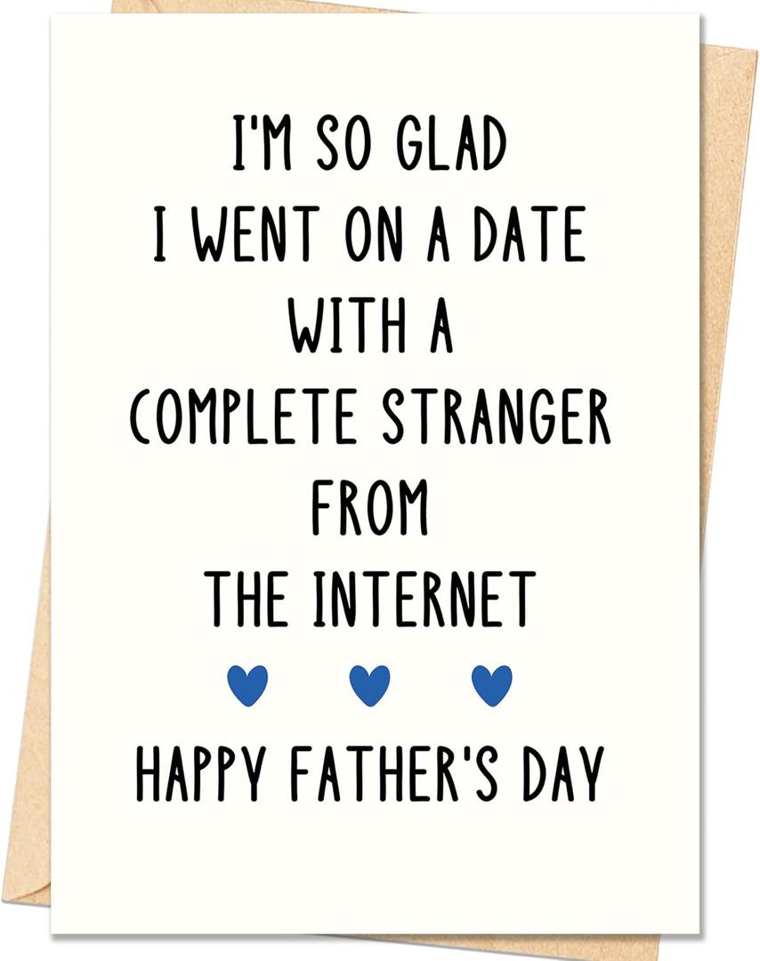 2 x Fathers Day Card Gifts for Husband, Fathers Day Card Gifts from Wife, Funny Father's Day Cards Gifts Decorations for Husband Boyfriend