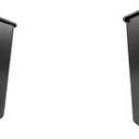 Rubbermaid Commercial 295700BK Deskside Plastic Wastebasket, Rectangular, 10 1/4 gal, Black (2)