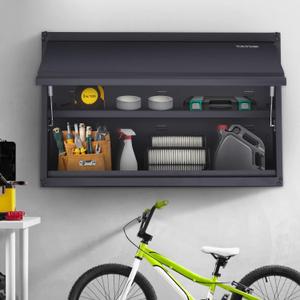 VEVOR Metal Storage Cabinet, 120lbs Load Capacity per Shelf, 20'' Tall Wall-Mounted Powder-Coating Steel Garage Cabinet with Adjustable Shelf, Press to Close & Open Door Perfect for Office Garage Tool | Wall-Mounted Powder-Coating Steel Garage Cabinet, Adjustable Shelf, Press to Close & Open Door Perfect for Office Garage Tool