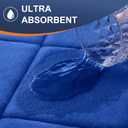 OLANLY Memory Foam Bath Mat 47x20, Ultra Soft and Absorbent Bathroom Rugs, Machine Washable, Comfortable Bath Carpet for Bathroom Floor, Tub and Shower, Royal Blue