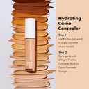 e.l.f. Hydrating Camo Concealer, Covers Blemishes & Under-Eye Circles, Full-Coverage & Delivers A Satin Finish, Vegan & Cruelty-Free, Medium Warm