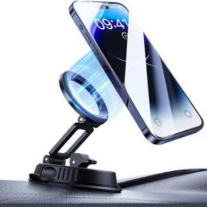 3 x Vacuum Suction Magnetic Phone Holder for Car, Adjustable Car Phone Holder Foldable for Magsafe Cell Phone Holder Stand Suction Phone Mount for iPhone 17/16/15/14/13/12/Gym/Shower/Car/Mirror