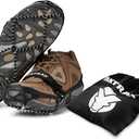 Yaktrax Pro Traction Cleats - 360-Degree Grip on Snow, Ice, & Multi-Terrain Surfaces - Elastic Outer Band w/Easy-On/Off Heel Tab & 1.4mm Stainless Steel Coils - Abrasion Resistant - Unisex (Large)