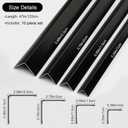 10 Pack Black Aluminum Corner Guards, 0.6 x 0.6 x 48 InchWall Corner Protector Trim, 90° Angle Metal Edge Guard for Drywall, Tile, Cabinet and Furniture Corners