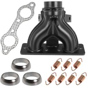 Exhaust Manifold with Exhaust Pipe Donut Gasket Spring Rebuild Kit Replace 1262138-489 5250091 for Polaris Ranger Crew 800 HD 800 XP 800 for Sportsman 600 700