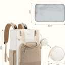 LOVEVOOK Diaper Bag Backpack, Large Capacity Portable Baby Bag with Foldable Diaper Changing Pad, Waterproof Baby Diaper Bags Gift for Mon Dad, Ivory Khaki