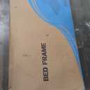 VECELO Twin Size Platform Bed Frame with Fabric Upholstered Headboard and Wooden Slats Support, No Box Spring Needed/Easy Assembly, Grey