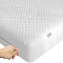 King Size Mattress Protector with Zipper - 100% Waterproof Zippered Mattress Cover - Soft & Cooling Noiseless Bed Mattress Covers - Top Removable Mattress Encasement 10-12" Deep
