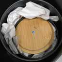 Round Black Kitchen Canisters for Countertop Set of 4, Flour Sugar Storage Containers, Farmhouse Kitchen Canisters Coffee Tea Sugar Spice Flour Food Storage Container with Airtight Bamboo Lids