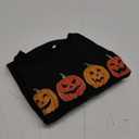 CM C&M WODRO Pumpkin Face Halloween Sweatshirts Women Fall Long Sleeve Crewneck Loose fit Pullover Tops (Large)