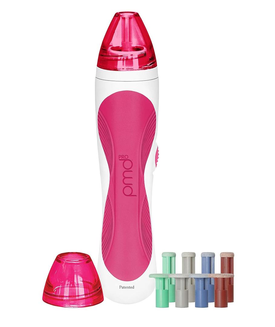 PMD Personal Microderm Pro - At-Home Microdermabrasion Machine with Kit for Face & Body Exfoliating Crystals and Vacuum Suction for Fresh, Radiant Skin & High Low Speed Option(Pack of 1) (Pink)