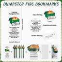 48 Sets Dumpster Fire Gifts Badge Reel and Dumpster Fire Pens Bookmark Funny Back to School Gifts Retractable Badge Holder for Response Team Student Teacher Office Nurse Employee Coworker
