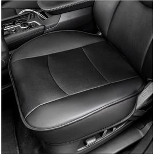 Car Seat Bottom Cover, Premium PU Leather Seat Protection Without Backrest, Front Bottom Seat Cushion Covers for Most Vehicles, Universal Interior Decor Car Accessories