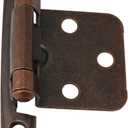 Dark Copper Plated Cabinet Hinge, Contemporary Style, Brown, 25 Pairs - 50 Pieces