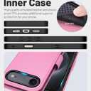 OCASE Compatible with iPhone Air Wallet Case, PU Leather Flip Folio Case with Card Holders RFID Blocking Kickstand [Shockproof TPU Inner Shell] Phone Cover 6.5 Inch 2025, Pink