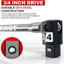 32-Inch 3/4 Drive Breaker Bar, Heavy Duty Extension Breaker Bar, 250 Rotatable Head, Premium Chromium Molybdenum Steel, Mechanical Work, Automobile and Motorcycle Maintenance and Repair