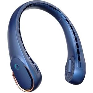 FrSara Neck Fan, Portable Personal Fan Strong Wind, 5200mAh, Air Volume, 360° Cooling, No Hair Twisting, Air Volume On 2 Sides, Non-Slip, Quick Charge, Long Use Time, Gift for Dad, Father, Women