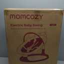Momcozy 2-in-1 Electric Baby Swing, Dual-Arm Support System & Parent-Inspired Motions, Convertible to Toddler Seat up to 66 lbs, Adjustable Height, Lightweight, Khaki
