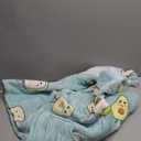 THREE POODLE Wearable Blanket Hoodie, Oversized Long Sherpa Sweatshirt Blanket for Adults Women Men, Warm Cozy Hooded Blanket, Gifts for Mom Girlfriend (Avocado Green)