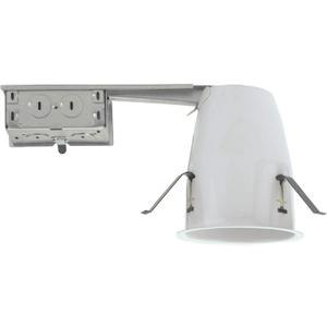 NICOR Lighting 4 inch Remodel Housing, Line voltage, Non-IC (19001AR) , White