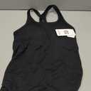 ATTRACO Ribbed Workout Tank Tops for Women with Built in Bra Tight Racerback Scoop Neck Athletic Top (Black, XS)