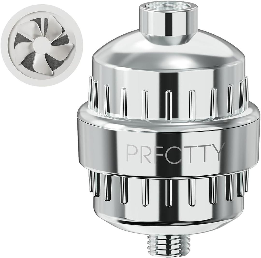 25-Stage Shower Filter prevents scale buildup,Revitalize Hair Skin & Nails with Purifying Water, softener hard water,99% Lead Chlorine, Fluoride & Chemicals removed. High-Output Fan Technology,Chrome 25-Stage Shower Filter prevents scale buildup,Revitalize Hair Skin & Nails with Purifying Water, softener hard water,99% Lead Chlorine, Fluoride & Chemicals removed. High-Output Fan Technology,Chrome