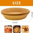 2 x Disposable Air Fryer Paper Liners, 100 Pcs Round Non-Stick Parchment Paper, Oil-proof,Water-proof Cooking Baking Roasting Filter Pater for Air Fryers Basket, Microwave Oven, Frying Pan