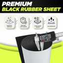 [1/8" Thickness] Solid Neoprene Rubber Sheet Roll 12IN x 36IN Long with Adhesive Backing (Including Utility Knife), Heavy Duty Self Rubber Seal Strips Roll for DIY Gaskets, Flooring, Seals