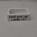 Double Single Cup Holder with Marker Slot Mark Your Cup and Drink Up Cup Holder Party Cup Organizer Drink Dispensers for Parties 2 Sides Designs Housewarming Hostess Gift Cup Dispensers Countertop