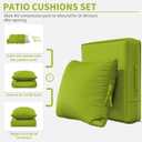 Premium Outdoor Seat Cushion Chair Cushions for Patio Furniture 24 L X 24 W X 5 H Waterproof & Fade Resistant Deep Seat and Backrest Cushion Set with Removable Covers for Chair, Sofa
