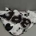 Renaiss 7x7ft Paw Prints Birthday Round Backdrop Cover Black White Bones Dog Footprints Birthday Circle Background Puppy Paw Prints Pet Themed Birthday Party Decor Pet Bday Arch Photo Booth Props