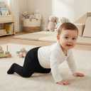 4 Pack Baby Footed Pants: Soft Cotton Spandex Pants with Feet Pull on Bottoms for Infant Unisex Baby Boys Girls
