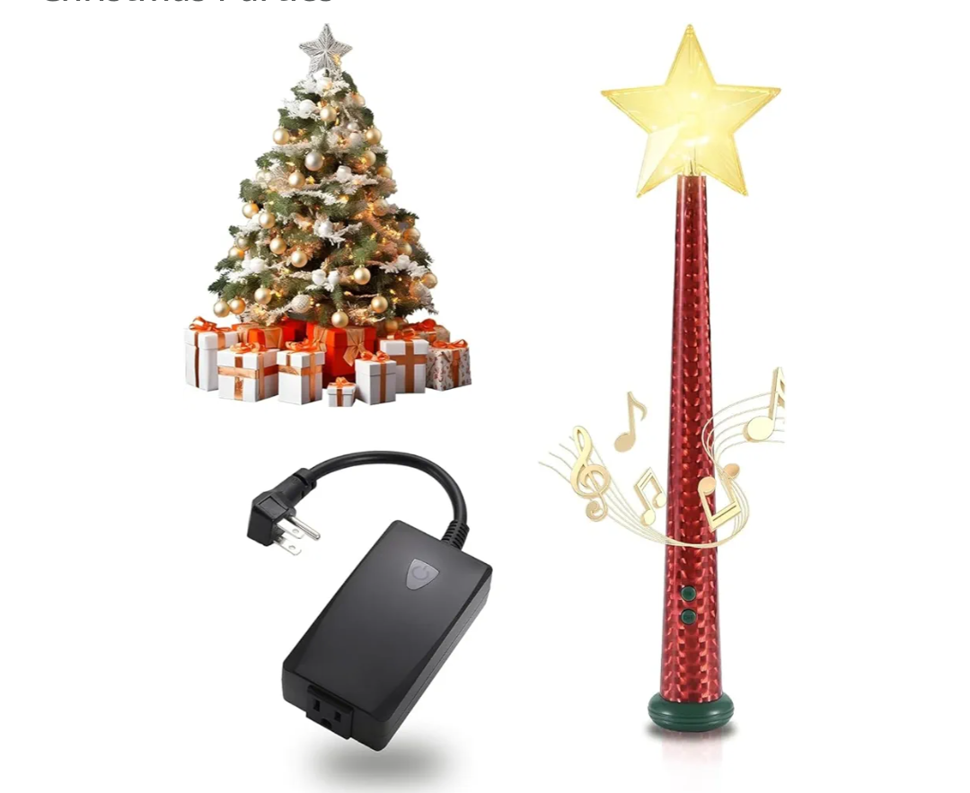 Wireless Remote Control Outlet, Christmas Magic Wand Tree Lights Remote Control with Music, Suitable for Halloween, Thanksgiving, and Christmas Parties