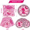 Western Cowgirl Party Tableware, Disco Cowgirl Plates and Napkins, West Rodeo Theme Party Decorations