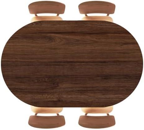 SPLINDO Oval Table Cloth Cover Wood Grain Fitted Tablecloth with Elastic Edge Brown Tablecloths Washable Cloths for Restaurant Farmhouse Party Decor, Fit for 48 x 68 Inch Tables, Style 14