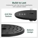 Patio Umbrella Table Tray with Hole, Black, 2 Pack
