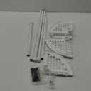 4 Tier Tension Pole Shower Caddy Plastic Corner Pole Adjustable Shelves 5-8ft White