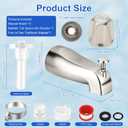 2 Piece Shower Knob Replacement, with Tub Spout, 2 Handle Tub Shower Faucet Set Compatible with Pfister Verve Tub Shower Faucet Hot and Cold Handles (Brushed Nickel)