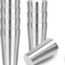 Metal Cup, 19 oz Insulated Tumbler, 8 Pack Double Wall Unbreakable Stackable Water Tumblers Premium Insulated Stainless Steel Cups Drinking Glasses for Home Travel Camping Outdoor (diamond-patterned)