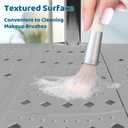 Bathroom Sink Cover for Counter Space, Foldable Silicone Makeup Mat for Hair Styling and Hot Tools, Steel Frame Core Sink Organizer for RV Camper and Small Vanity, DIY Cut to Fit, Grey