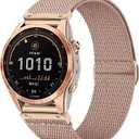 Stretchy Watch Bands Compatible with Garmin Fenix 8 43mm/Fenix 7S / Fenix 6S / Fenix 5S / epix Pro 42mm, Quick Fit 20mm Nylon Elastic Fabric Strap for Garmin Approach S70 42mm